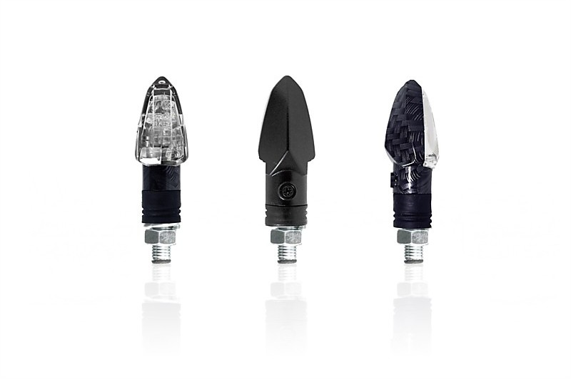 Frecce Moto BCR ARROW - Coppia Omologata Nero, Lente Trasparente, 28x85mm, Facili Da Installare