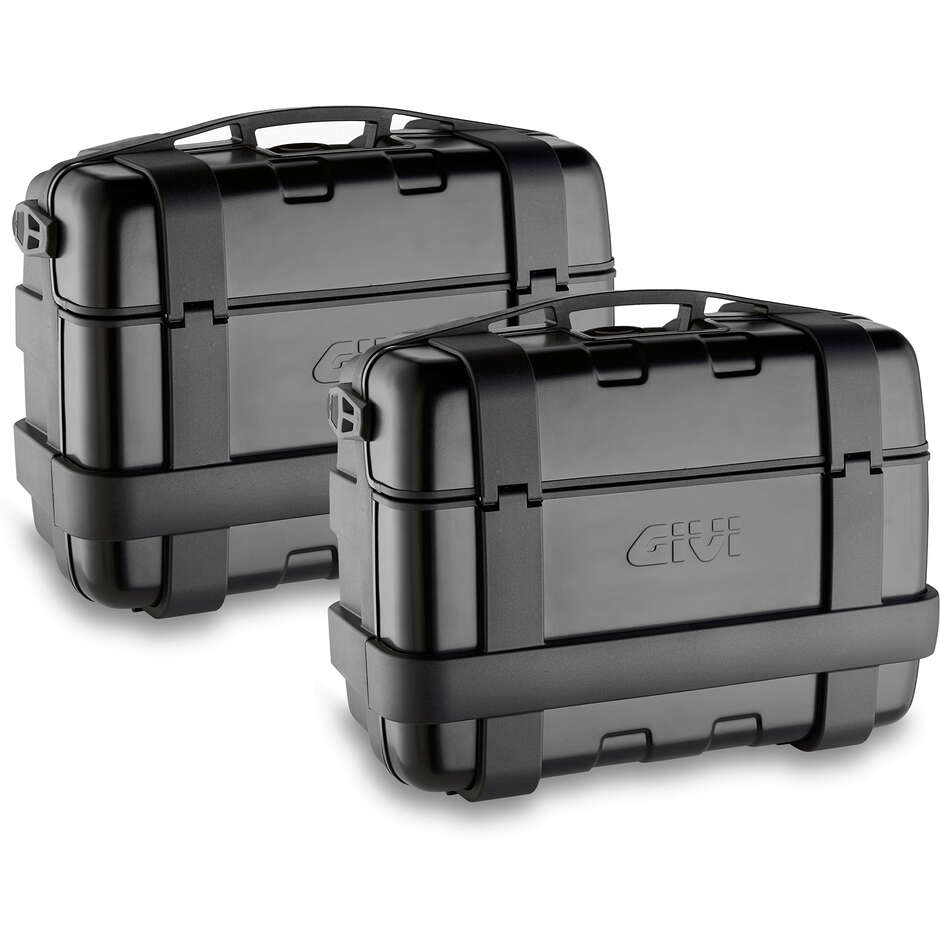Coppia Di Valigie Laterali Monokey Givi TRK46B Black Line Trekker 46 Litri