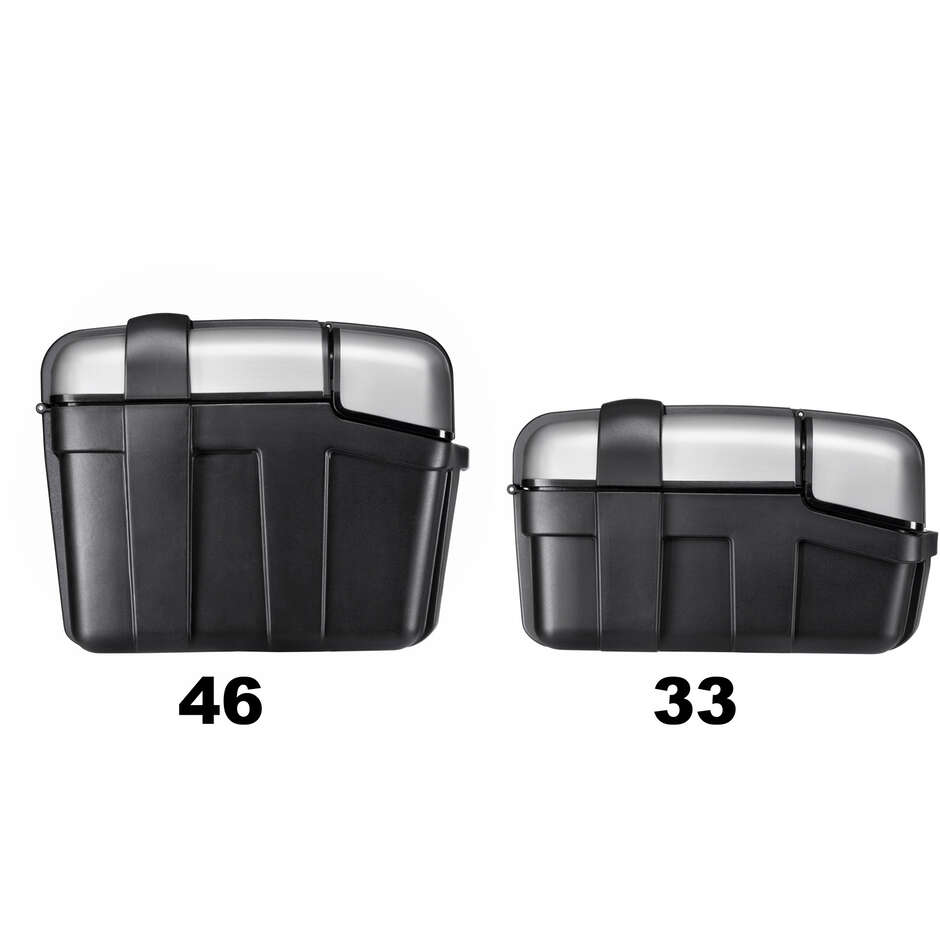 Coppia Di Valigie Laterali Monokey Givi TRK46B Black Line Trekker 46 Litri