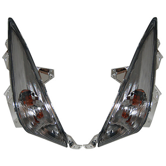 Coppia Frecce Anteriori Cromo Fumè One Per Yamaha  T-MAX (2008-11)