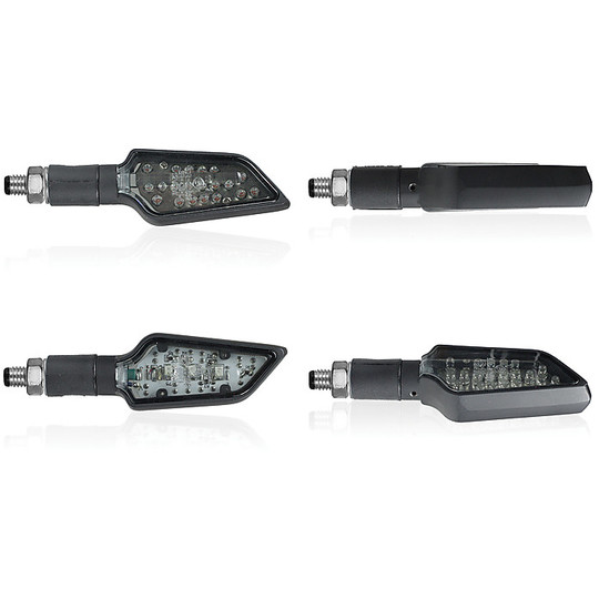 Coppia Frecce Moto Chaft Bower Led Omologate Nero Catadiottro Fumè Vendita  Online 