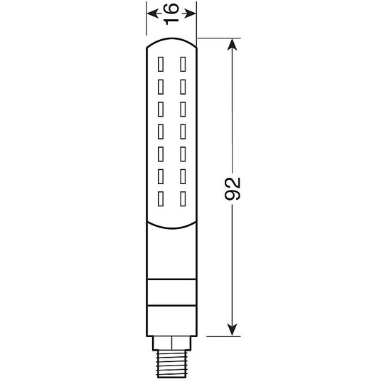 Coppia Frecce Posteriori A Led Sequenziale Moto Lampa 90477 Line SQ Rear Con Luce di Posizione/Stop