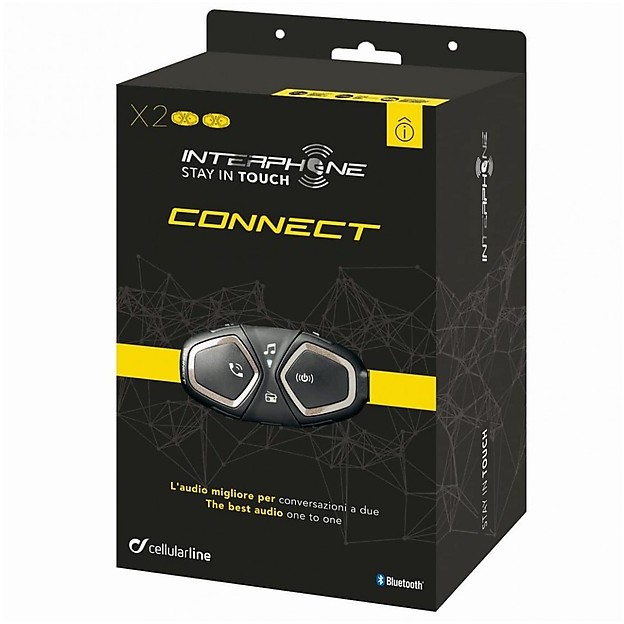 Coppia Interfoni Moto Bluetooth CellularLine CONNECT (Pilota/Passeggero)  Vendita Online - Outletmoto.eu