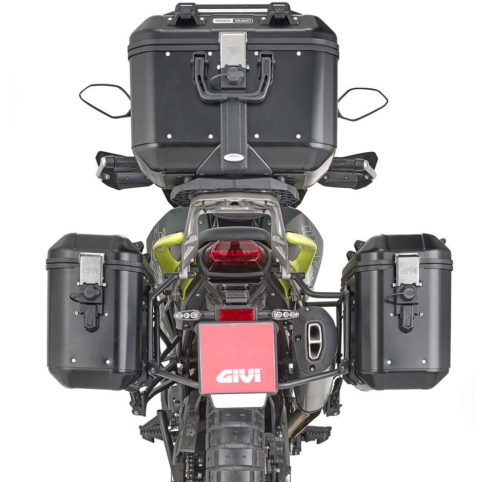 Coppia Valigie Laterali Givi DLMK36BPACK2 TREKKER DOLOMITI Alluminio Black Line - Monokey 