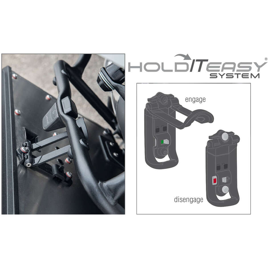 Coppia Valigie Laterali Givi DLMK36BPACK2 TREKKER DOLOMITI Alluminio Black Line - Monokey 