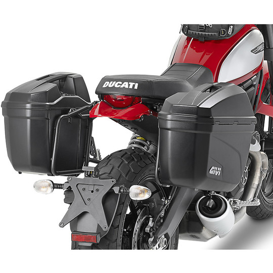 Coppia Valigie Moto Laterali Givi E22 Monokey System 22 Lt Black Line