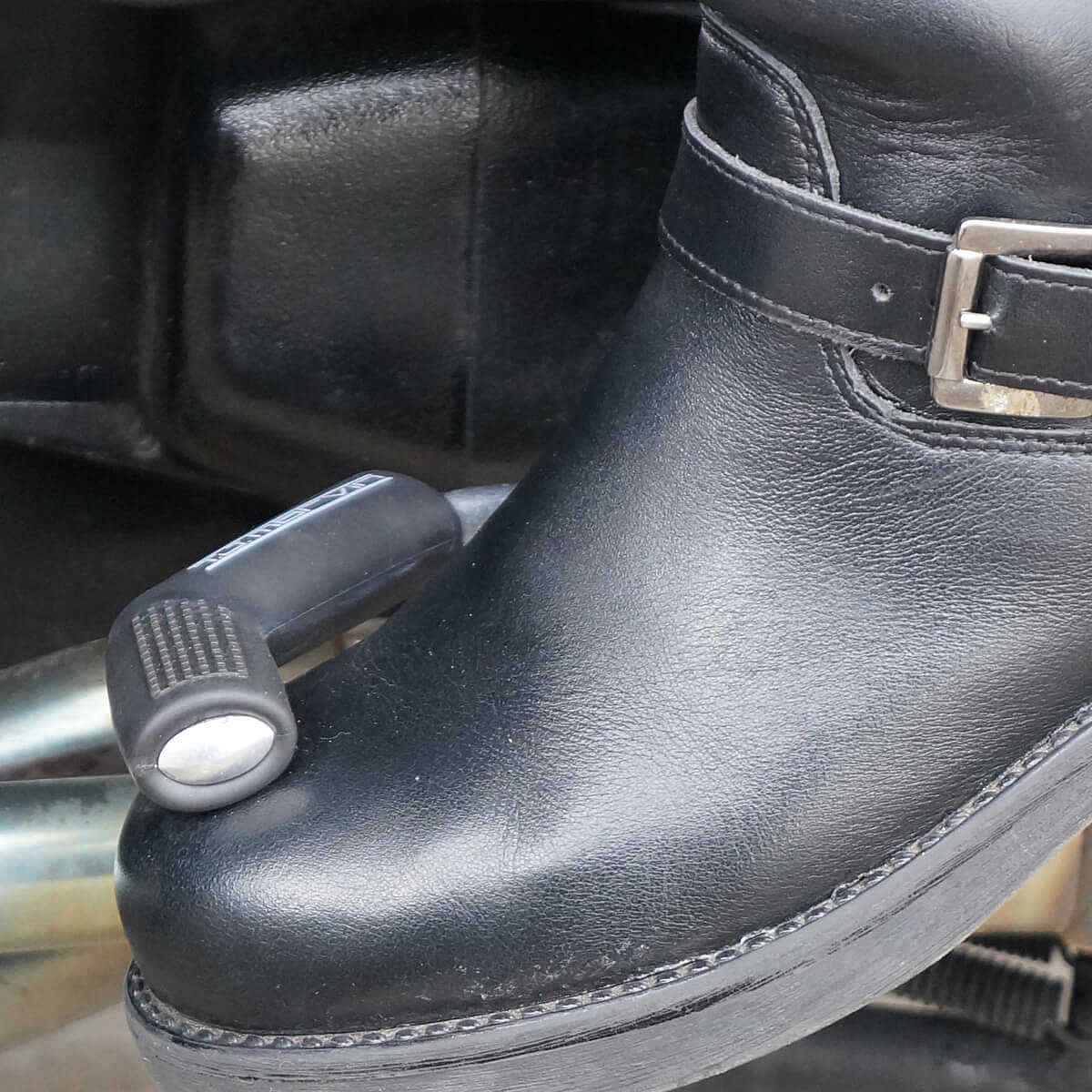 Fascia proteggi scarpe salva scarpe per moto leva cambio universale gomma  nero