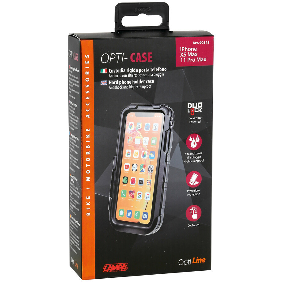 Coque Rigide Support Smartphone Lampa 90545 OPTI CASE Spécifique pour iPHONE XS Max / 11 PRO MAX