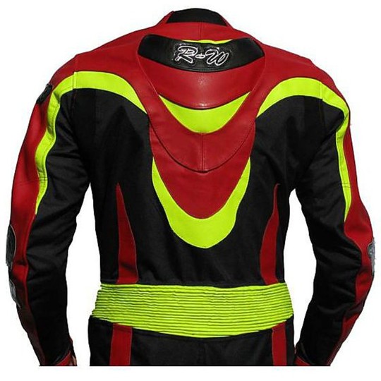 Costume professionnel Minimoto en cuir Cordura pour adultes de couleur rouge