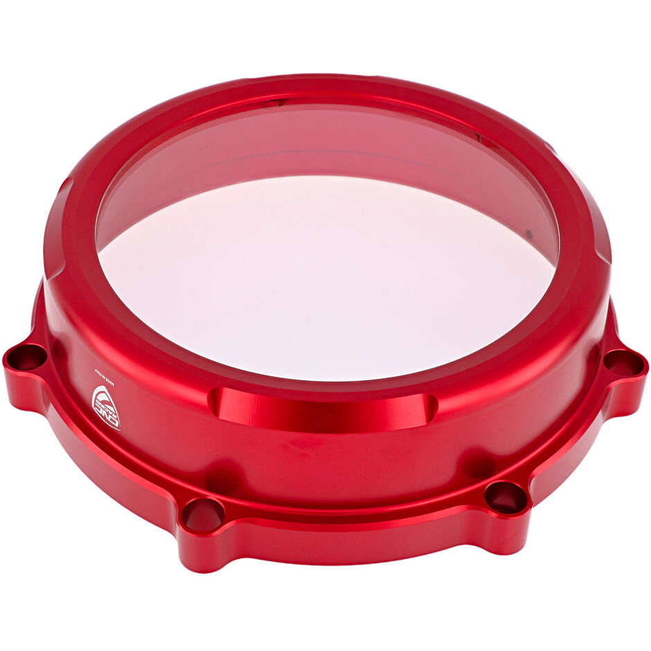 Couvercle d'embrayage à sec transparent CA400 Ducati CNC Racing Red