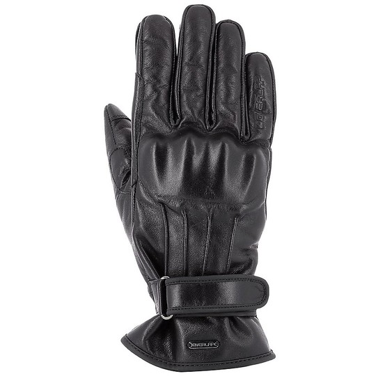 CROMS Overlap Winter Leather Gloves Black