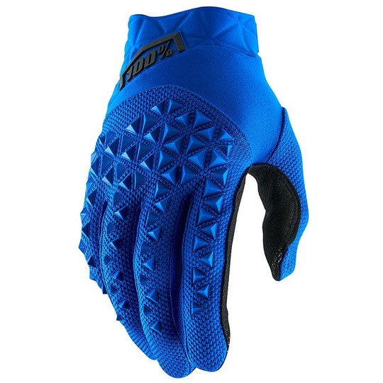 Cross Enduro 100% AIRMATIC Blue Black Gloves