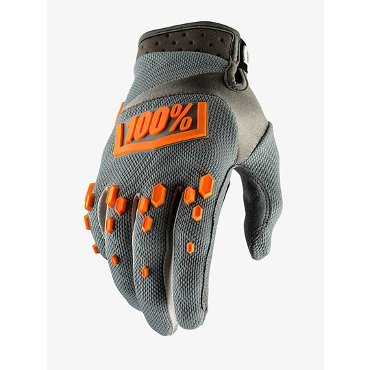 Cross Enduro 100% Airmatic Lead Gray Motorcycle Gloves