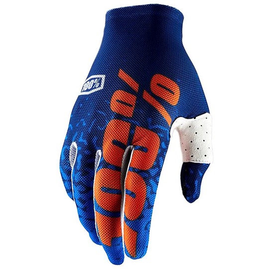 Cross Enduro 100% Celium 2 Flash Navy Orange Motorcycle Gloves
