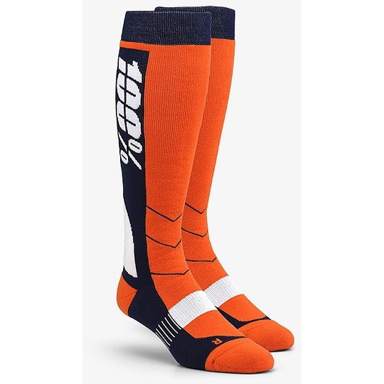 Cross Enduro 100% Hi-Side Performance Orange Socks