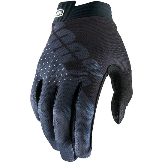 Cross Enduro 100% iTRACK Motorcycle Gloves Black Charcoal