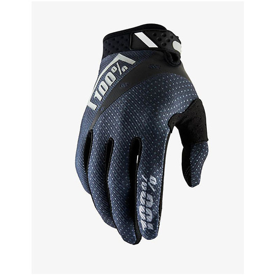 Cross Enduro 100% Ridefit Black Motorcycle Gloves