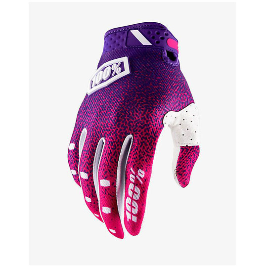 Cross Enduro 100% Ridefit Pink Purple Motorcycle Gloves