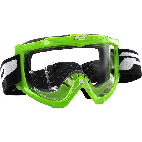 Cross Enduro 3348 Motocross Glasses Green Clear Lens