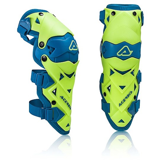 Cross Enduro Acerbis Moto Crossbow Knee Double Impact Evo 3.0 Yellow Blue