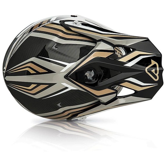 Cross Enduro casque de moto Acerbis Impact Carbon Grey Gold 970 Grams