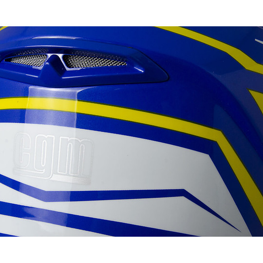 Cross Enduro casque de moto CGM 601S Freeway jaune bleu