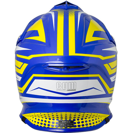 Cross Enduro casque de moto CGM 601S Freeway jaune bleu