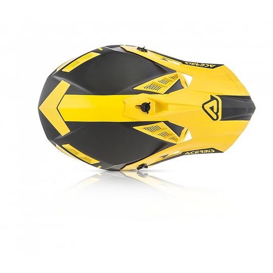 Cross Enduro Casque de moto en fibre Acerbis X-PRO VTR noir jaune