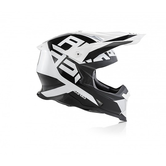 Cross Enduro Casque de moto en fibre Acerbis X-RACER VTR blanc noir