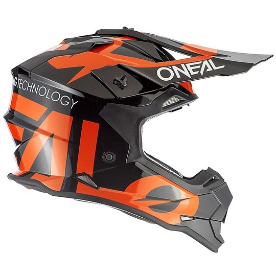 Cross Enduro casque de moto Enfant O'neal 2 Series Slick Noir Orange