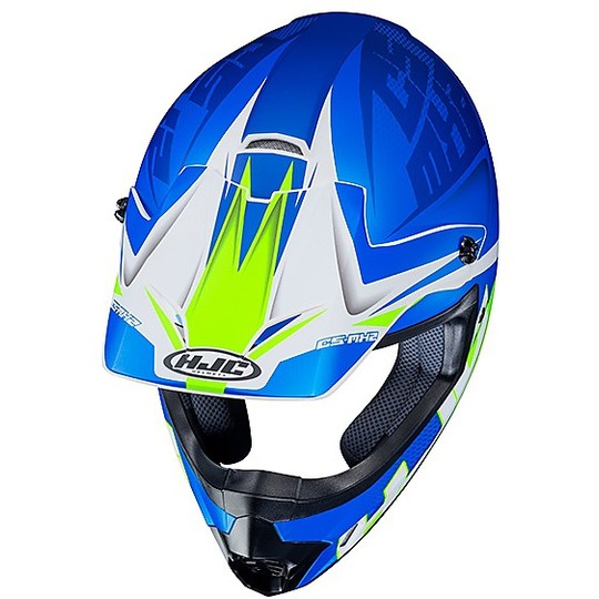Cross Enduro casque de moto HJC CS-MX II MC2SF blanc bleu vert