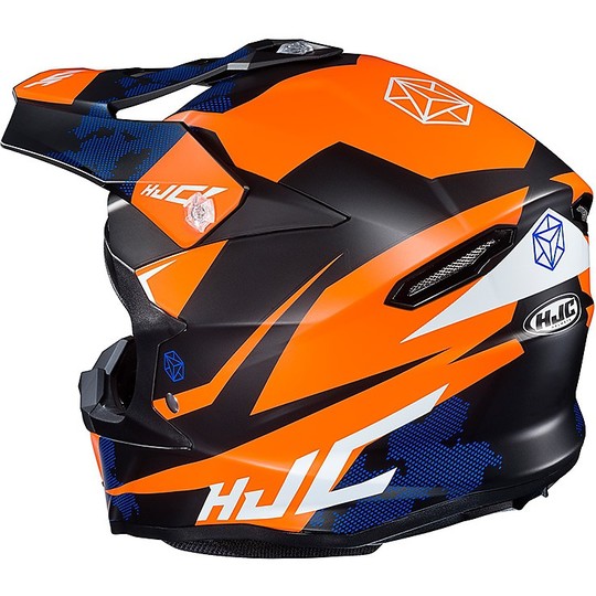 Cross Enduro casque de moto HJC I50 Tona MC7SF Orange Blue