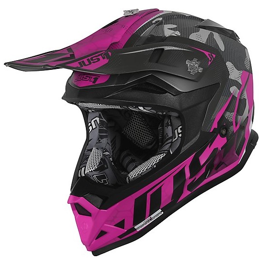 Cross Enduro Casque de moto Just1 J32 Pro SWAT Camo Pink Fluo