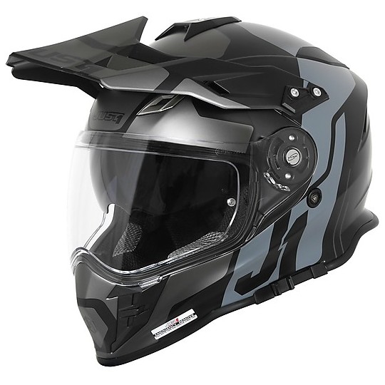 Cross Enduro Casque de moto Just1 J34 Pro TOUR Titanium Matt Black