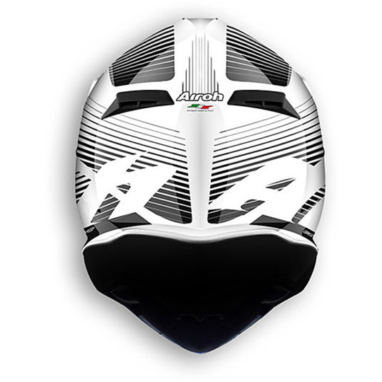 Cross Enduro casque de moto Terminator 2.1 niveaux blanc brillant
