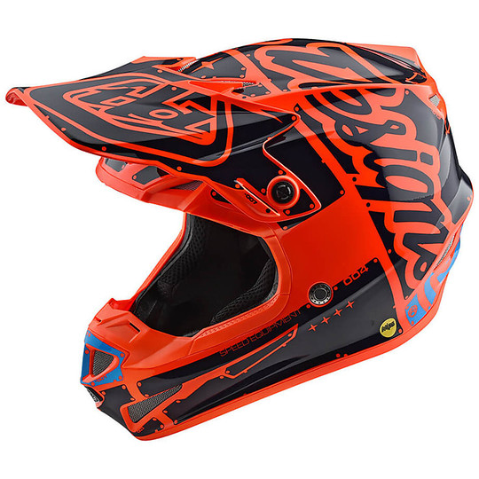 Cross Enduro Casque de moto Troy Lee Designs SE4 Polyacrylite FACTORY Orange