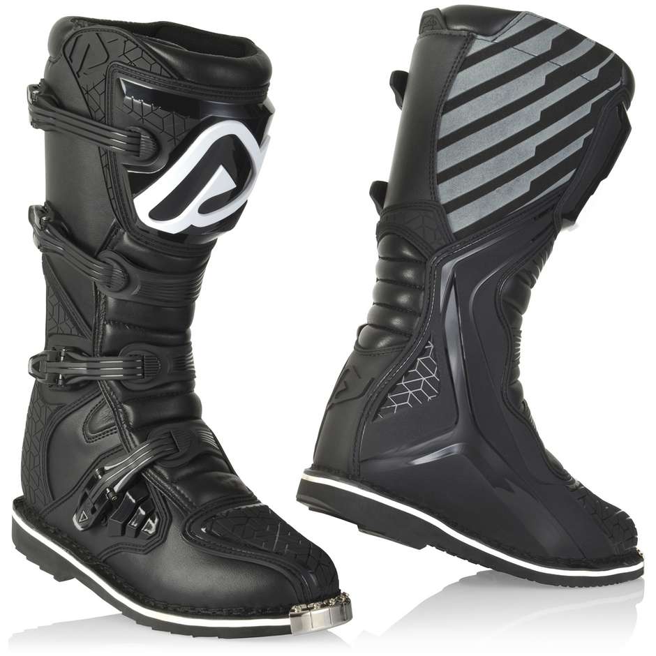 Cross Enduro CE Acerbis E-TEAM All Black Motorcycle Boots