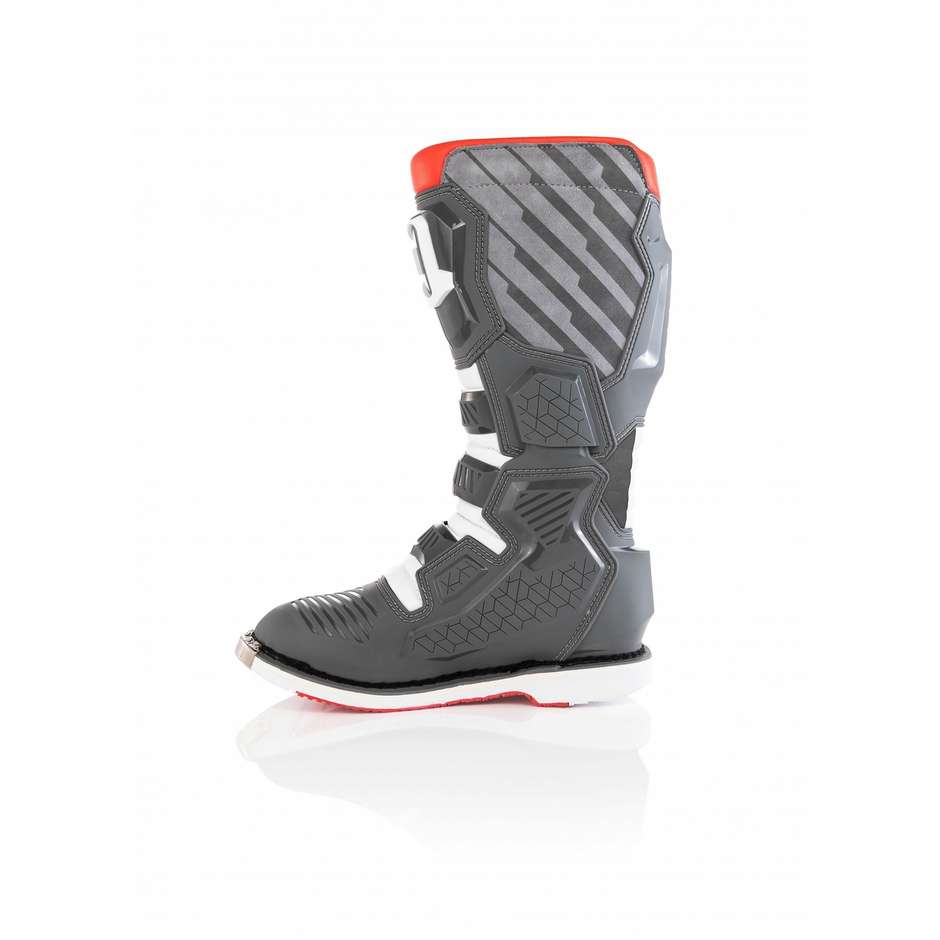 Cross Enduro CE Acerbis X-RACE Motorcycle Boots Red Gray