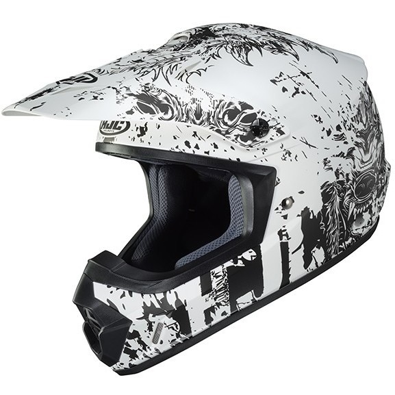 Cross Enduro Child Helmet MOto HJC CL-XY II CREEPER MC10SF Matt White