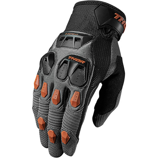 Cross Enduro gants de moto thor Defend 2017 Charcoal Orange