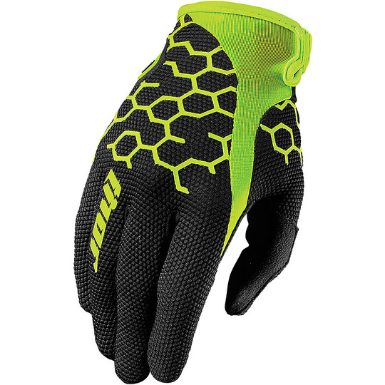 Cross Enduro gants de moto thor Draf Comb Black Green Fluo