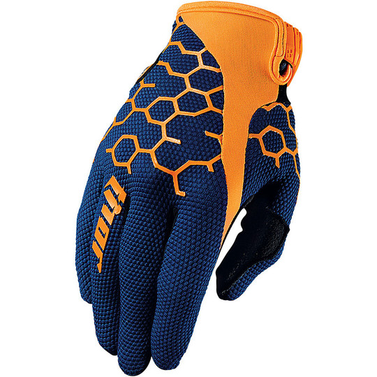 Cross Enduro gants de moto thor Draf Comb Navy Blue Orange