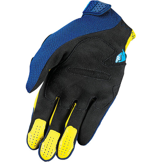 Cross Enduro gants de moto thor Rebound bleu marine jaune