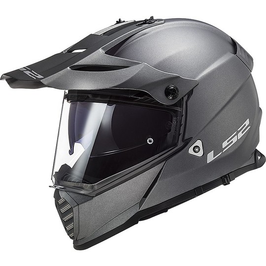 Cross Enduro Helm Offroad Moto Ls2 MX436 PIONEER EVO Solid Titanium