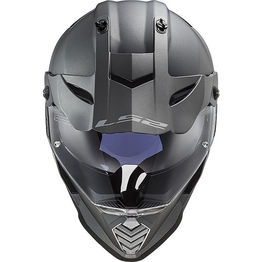 Cross Enduro Helm Offroad Moto Ls2 MX436 PIONEER EVO Solid Titanium