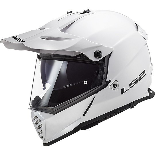 Cross Enduro Helm Offroad Moto Ls2 MX436 PIONEER EVO Solid Weiß