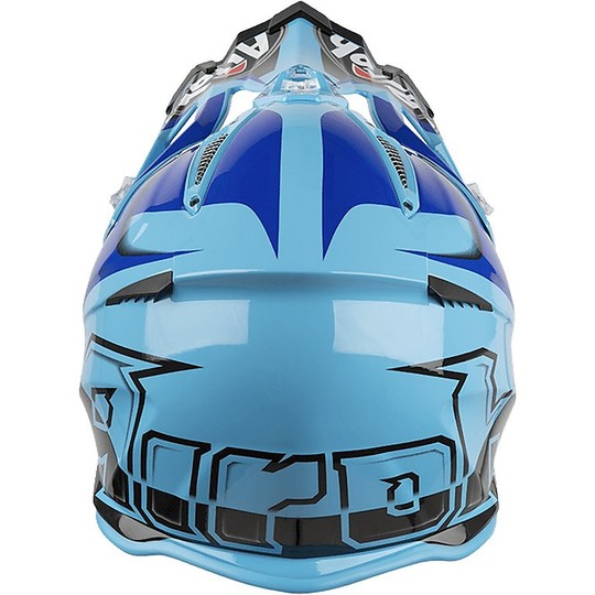 Cross Enduro Helmet Airoh AVIATOR 2.2 CHECK Shiny Blue