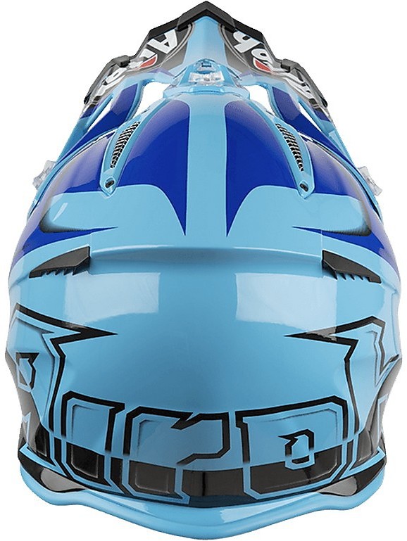 Moto Cross Enduro Helm Airoh Aviator 2.2 Rand-Schwarz-Blau Glänzend