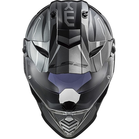 Cross Enduro Helmet Off Road Moto Ls2 MX436 PIONEER EVO Knight Titanium White