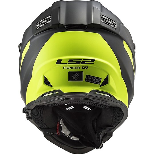 Cross Enduro Helmet Off Road Moto Ls2 MX436 PIONEER EVO Router Black Matt Yellow Fluo